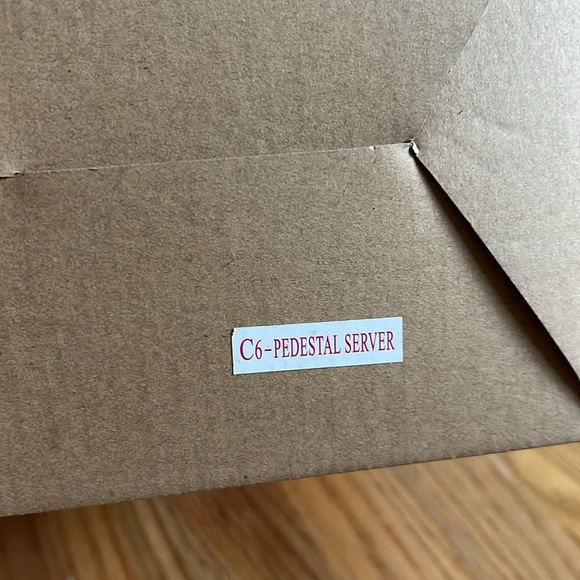 Nora Fleming C6 Pearl Dot 12” Stoneware Pedestal Cake Plate - Retired - Picture 3 of 4